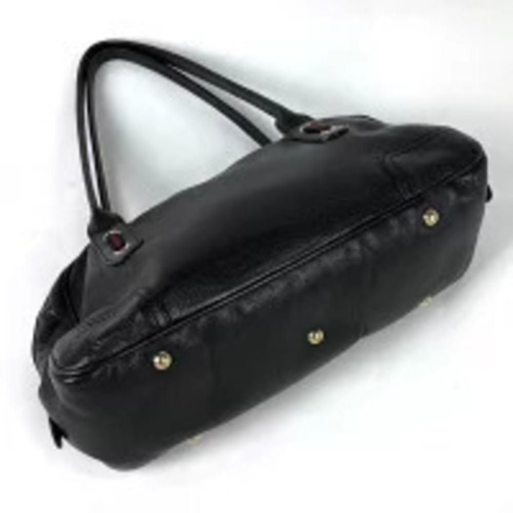 Gucci Leather Shoulder Sherry Princy Black Bag Handbag Black
